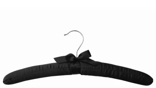 Black satin hanger