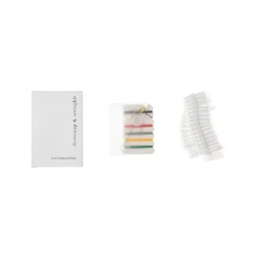 Shower Cap & Sewing Kit (Paper Box)