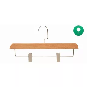 Beech hanger with trouser clips