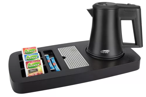 Sense tray with 0,5L black kettle, without cups