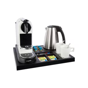 Siesta tray with 1L kettle and 2 white cups