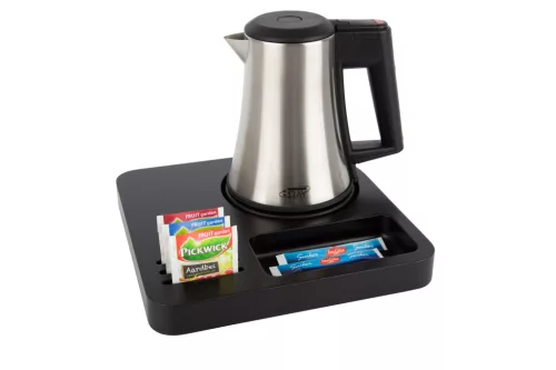 Slim tray with 0,5L kettle, without cups