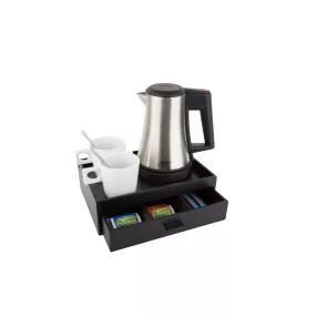 Smart tray with 0,5L kettle and 2 white cups