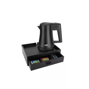 Smart tray with 0,5L black kettle, without cups