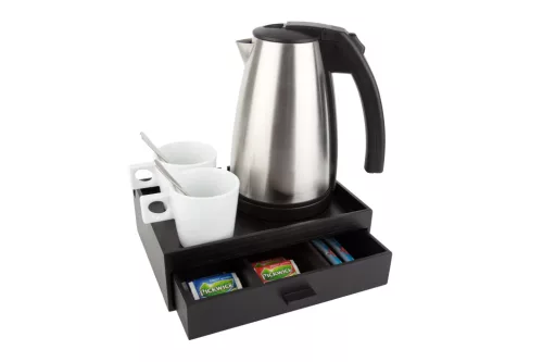 Smart tray with 1L kettle and 2 white cups