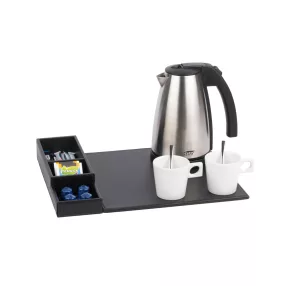 Snap tray with 1L kettle and 2 white cups