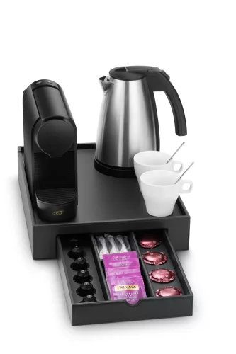 Space tray with 1L kettle and 2 white cups