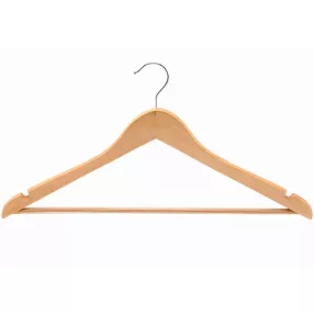 Curved wooden hanger