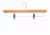 Wooden coat hanger with trouser clips